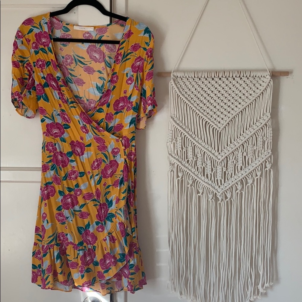 Bright floral dress!